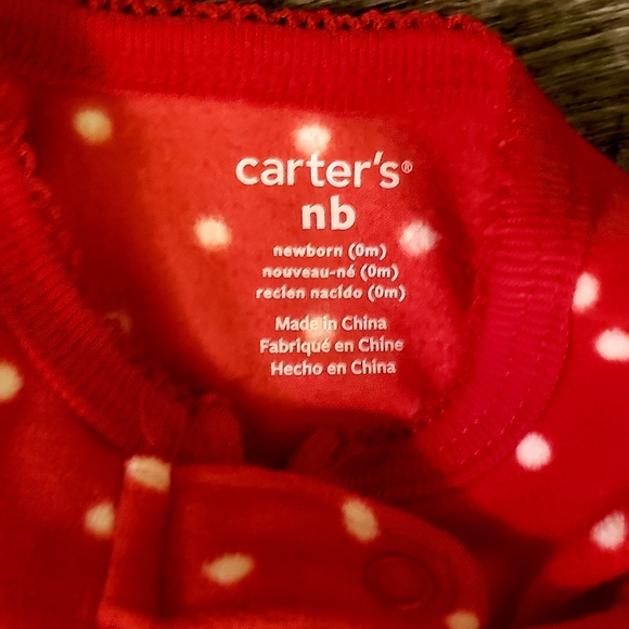 NB Christmas Reindeer Fleece Sleeper - Picture 3 of 3